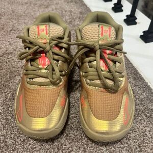 Puma Kids Gold and Red Sneakers